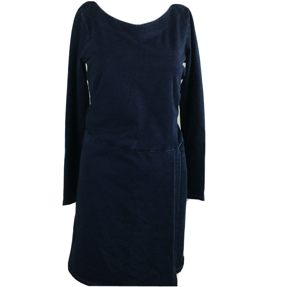 J. Jill Pure Jill Dress Womens Sz XSP‎ Petite Navy Blue Indigo Long Sleeve Denim